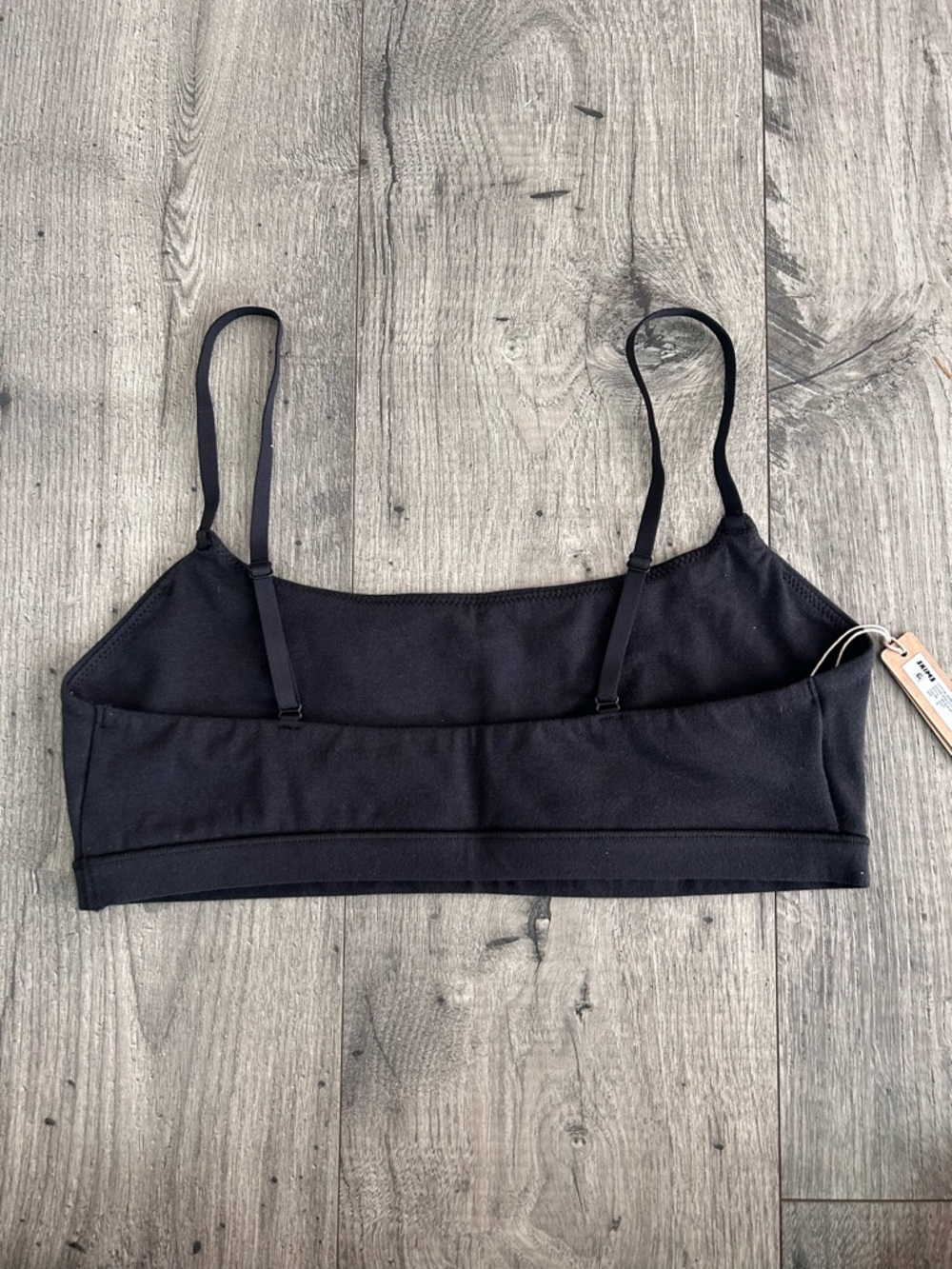 SKIMS Cotton Jersey Scoop Bralette in Soot Size Medium NEW - Picture 5 of 8